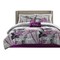 Gracie Mills 9-Piece Floral Comforter Set Cotton Sheets Purple Black Twin Grace-5677